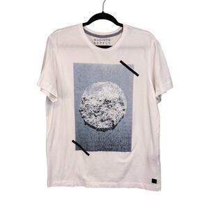 Madison Supply T-Shirt Mens L White Graphic Pullover Crew Short Sleeve Casual